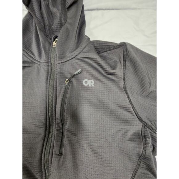 Outdoor Research Vigor Grid Full Zip Hooded Jacket Men's Black Large Layering - Picture 5 of 11